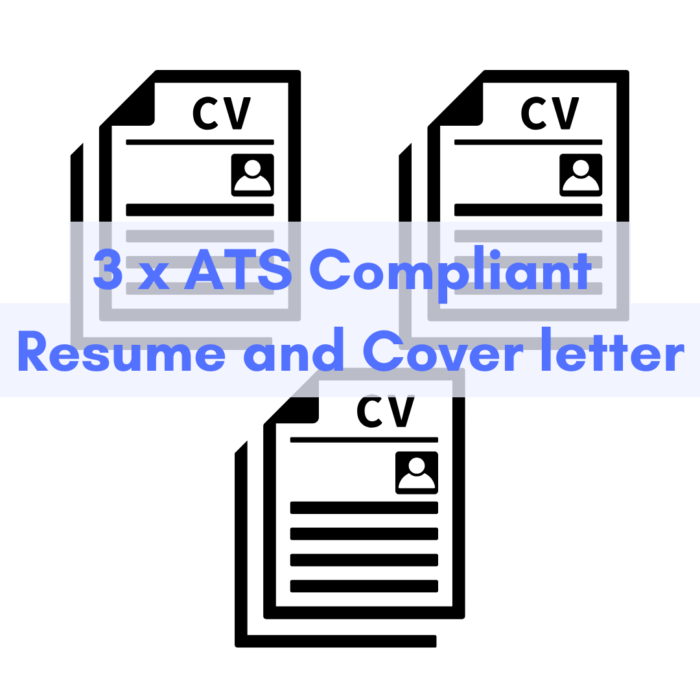 Product image 3 x ATS Compliant Resume and Cover letter